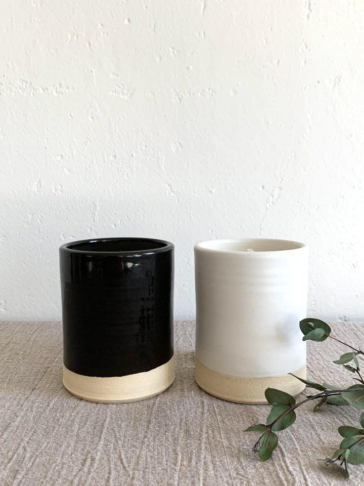DOMAIN Ceramic Meyer Lemon + Lavender Candle - Black or White