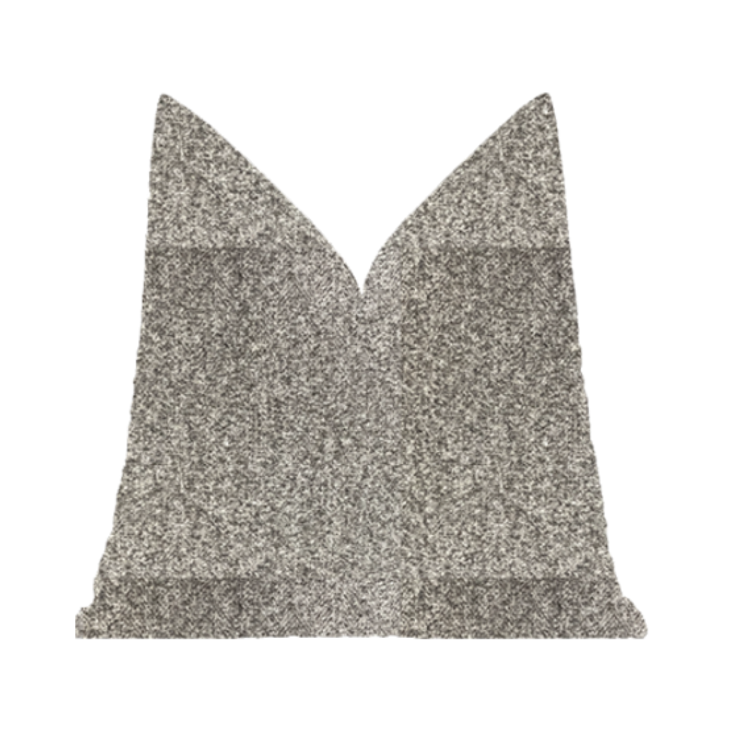 Thick Woven Charcoal Throw Pillow