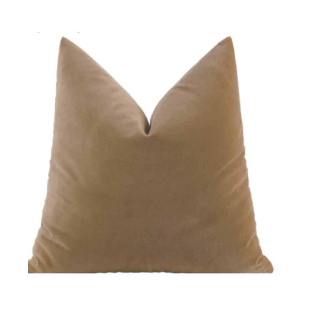 Beige/Light Brown Throw Pillow