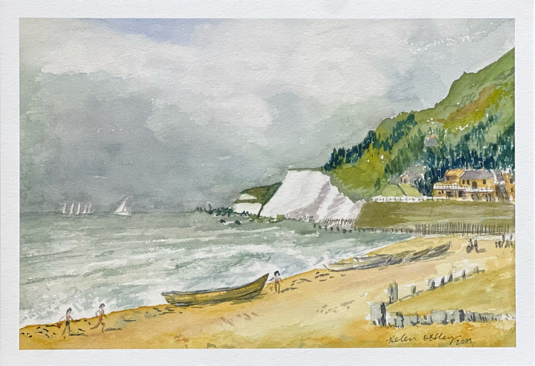 Dover England Watercolor Print by Helen Ottley