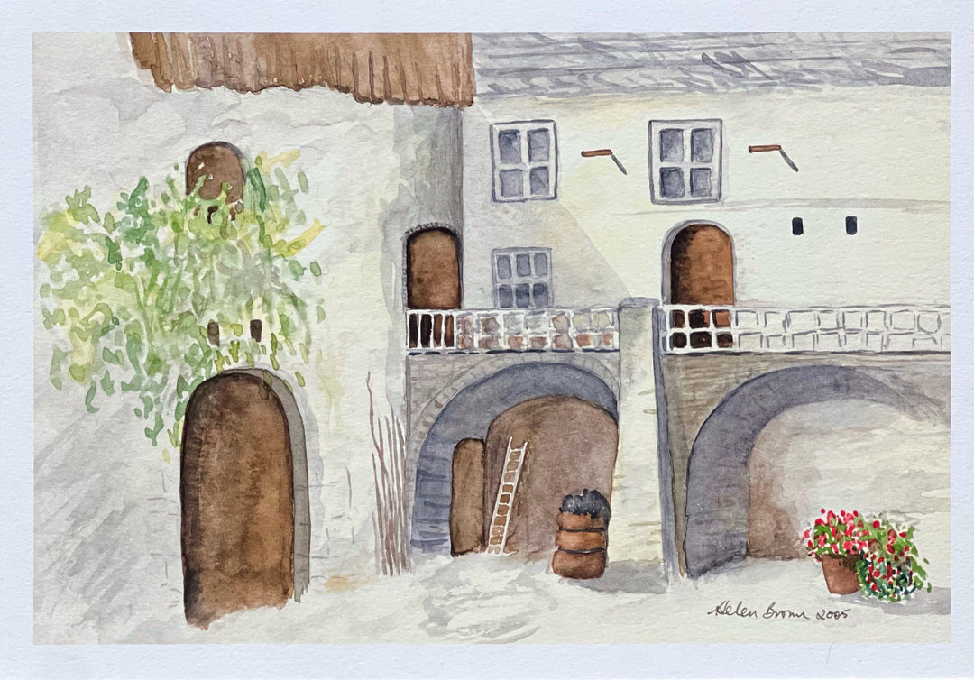 Provence France Watercolor Print by Helen Ottley