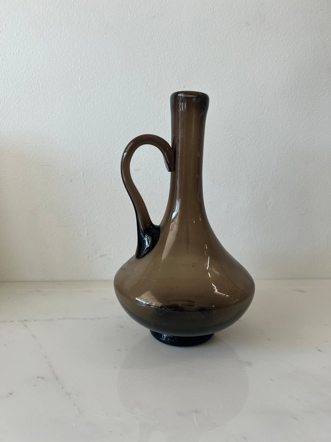 Vintage Brown Glass Carafe