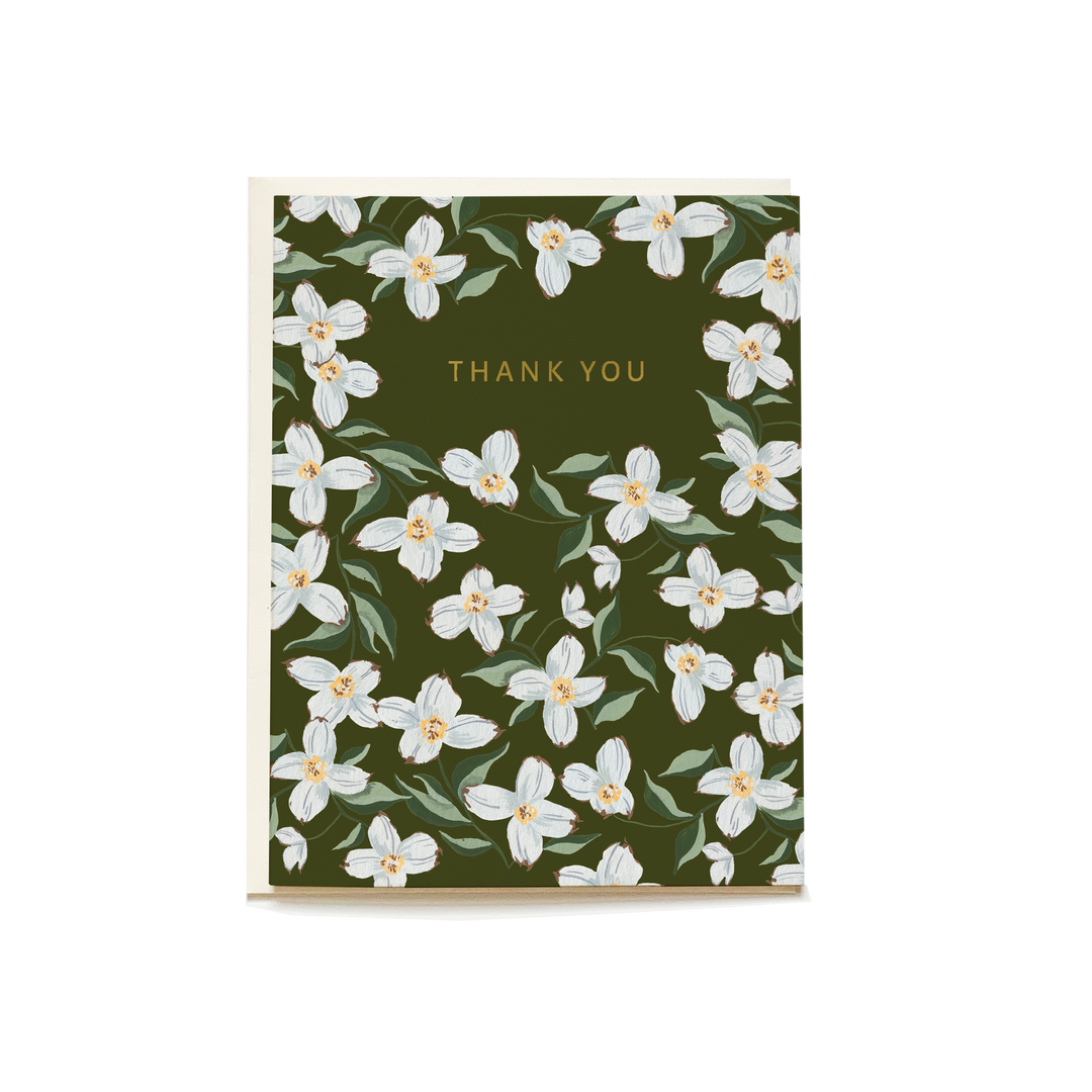Blue Dogwood "Thank You" Card