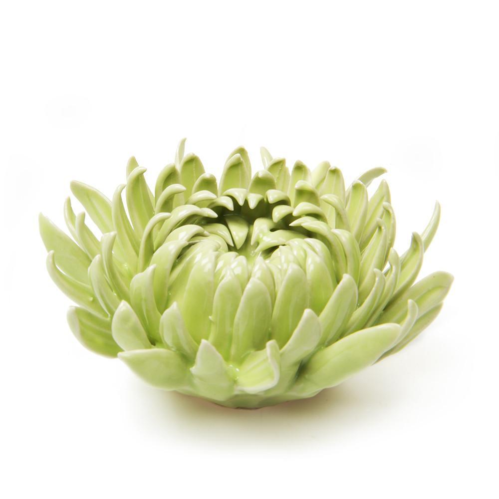 Green Ceramic Flower