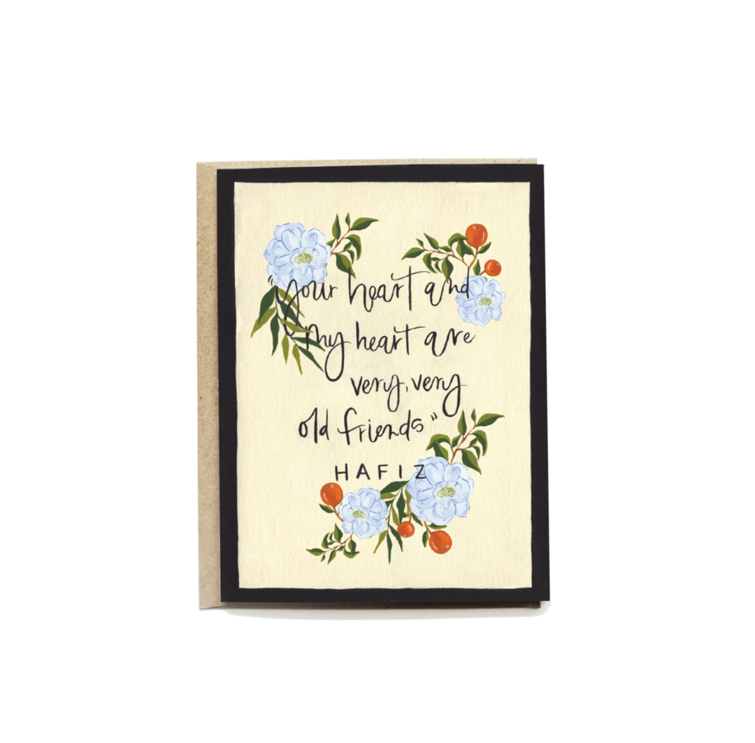 Hafiz Quote Friendship Card