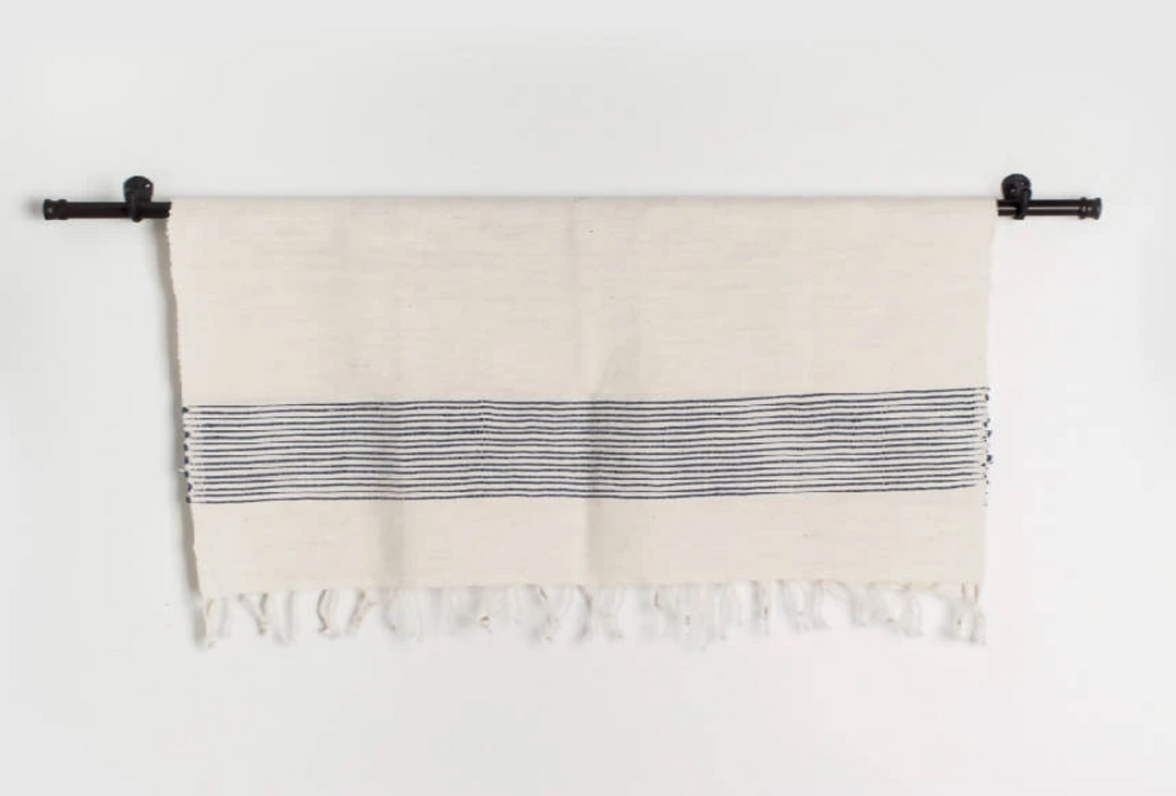 Riviera Hand Towel with Navy