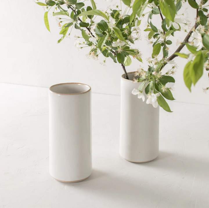 Cylindrical Stoneware Vase
