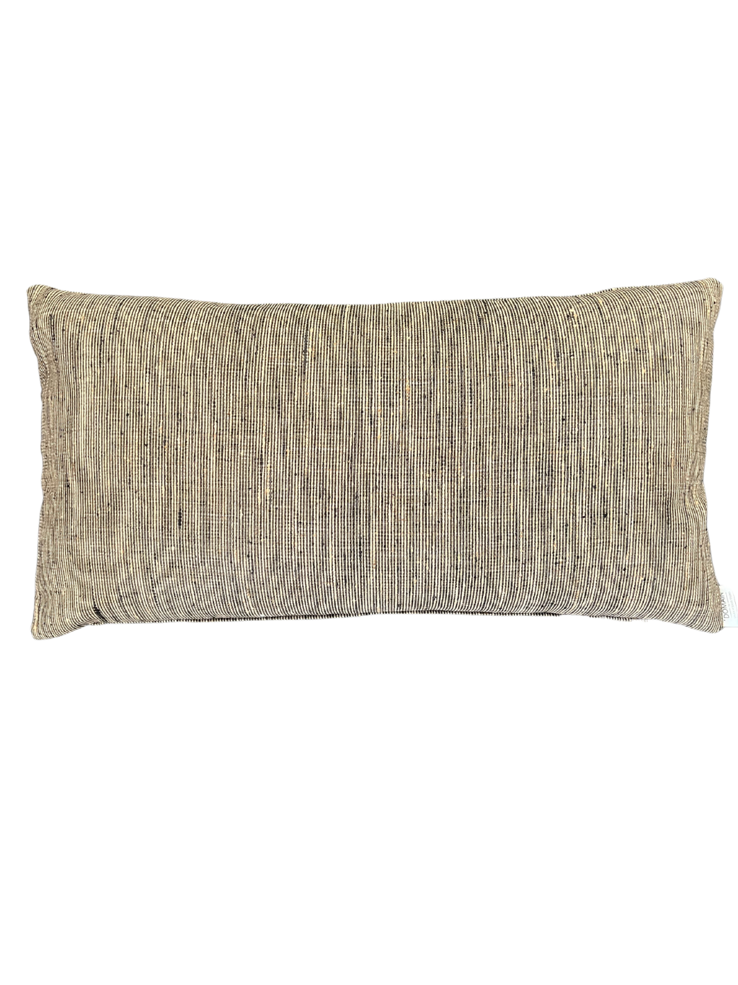Dark Brown Woven Lumbar Pillow