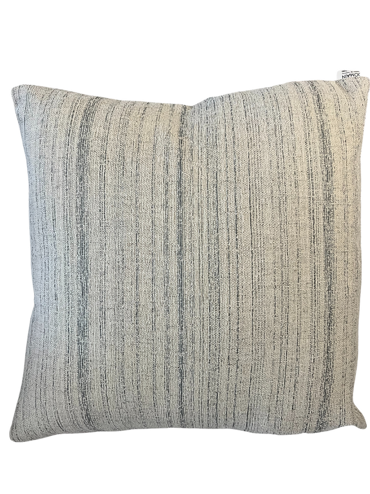 Ivory Pinstripe Blue Accent Pillow