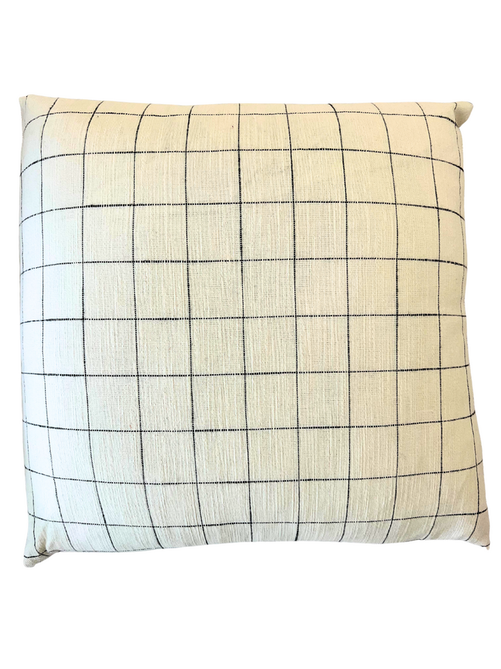 Pinstripe Plaid Accent Throw Pillow