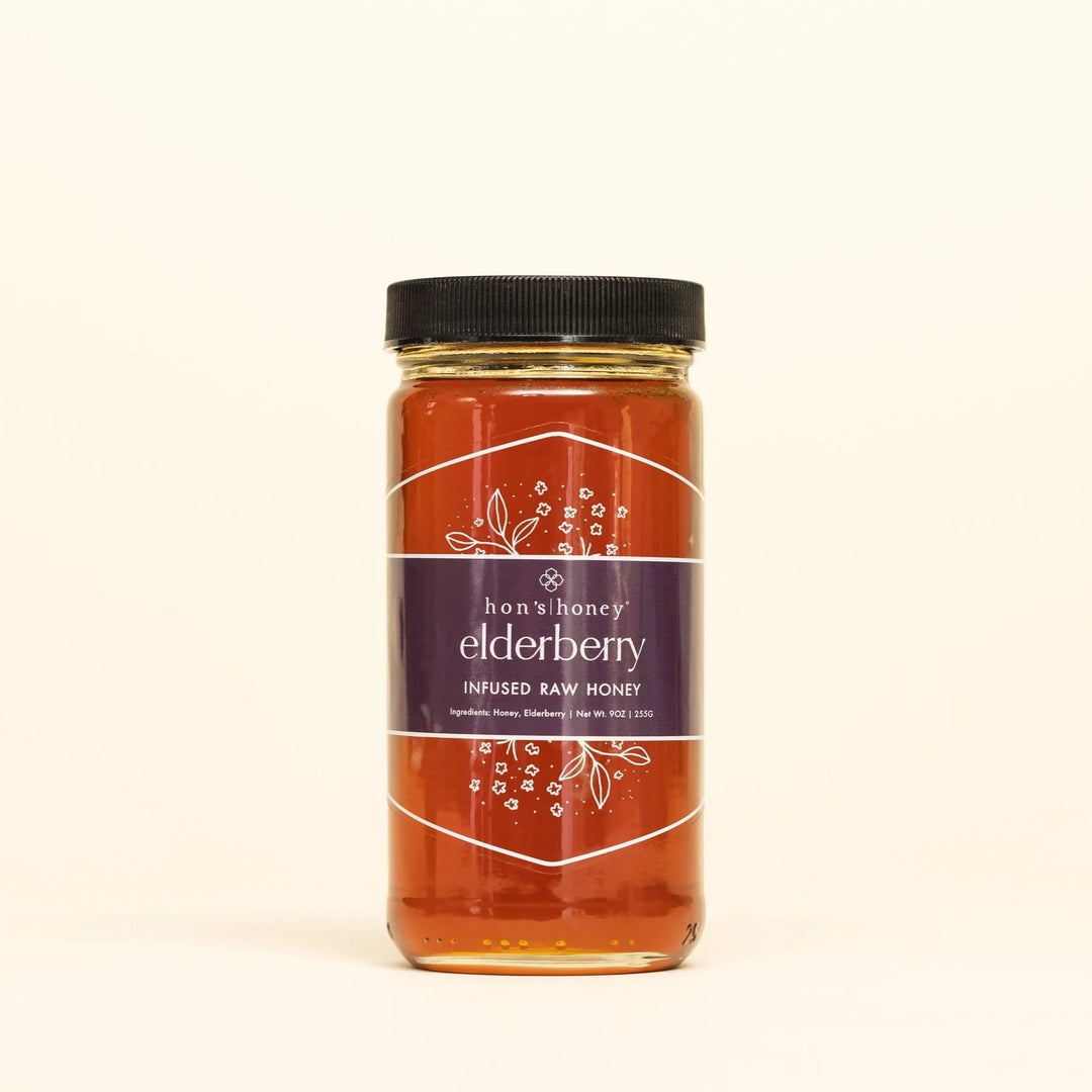 Elderberry Honey (9 oz) -- Hon's Honey