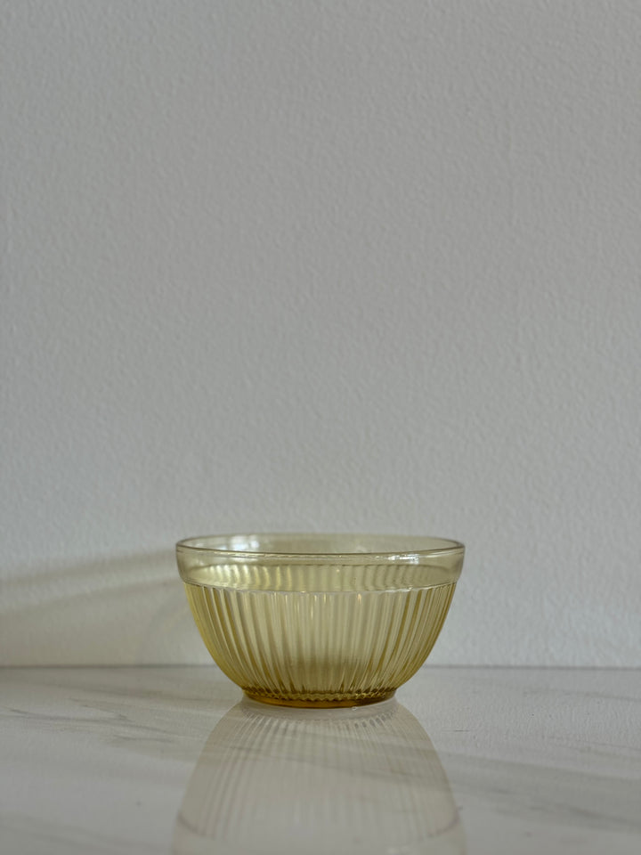 Vintage Yellow Glass Bowl- Set of Three