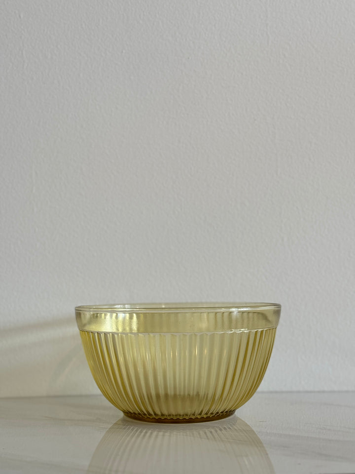 Vintage Large Yellow Glass Bowl