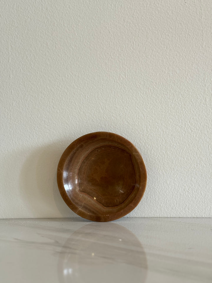 Vintage Onyx Tiny Catchall Dish