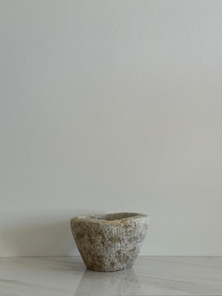 Vintage Hand Carved Stone Bowl: Style 7