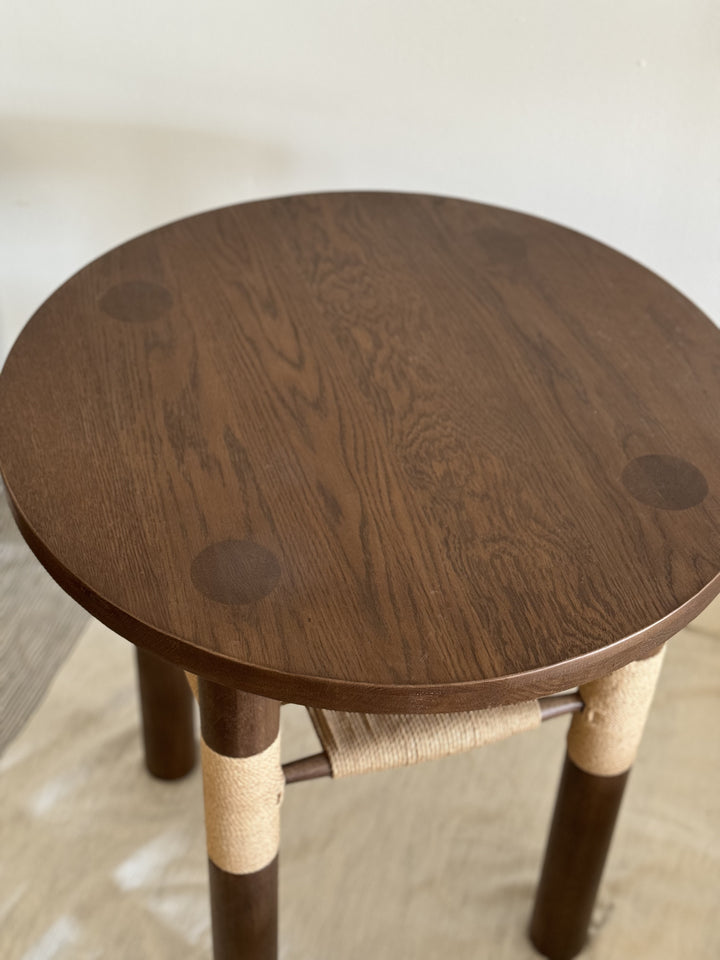 Round Wood Side Table