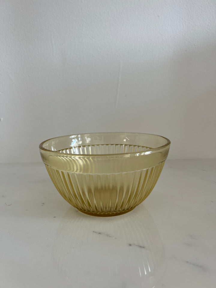 Vintage Yellow Glass Bowl- Set of Three