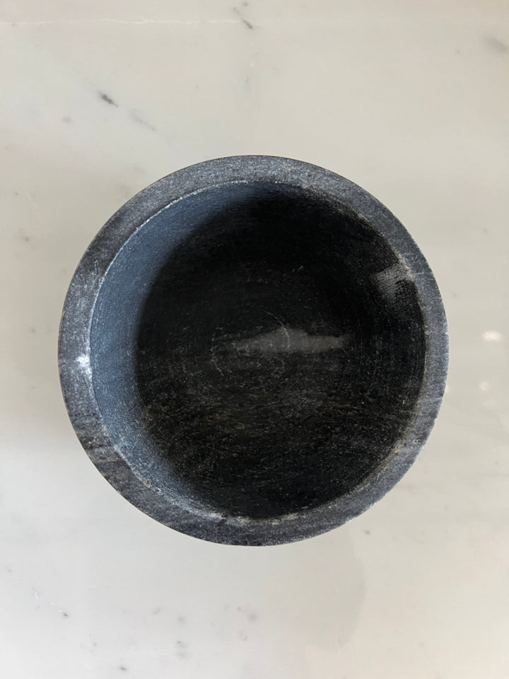 Vintage Dark Grey Marble Bowl