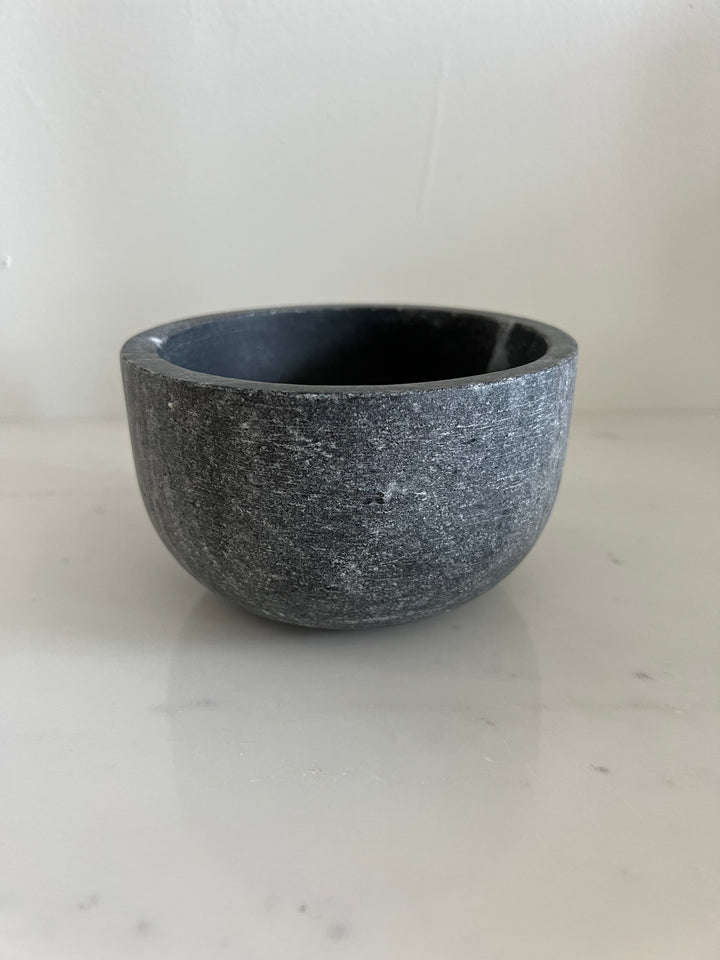 Vintage Dark Grey Marble Bowl