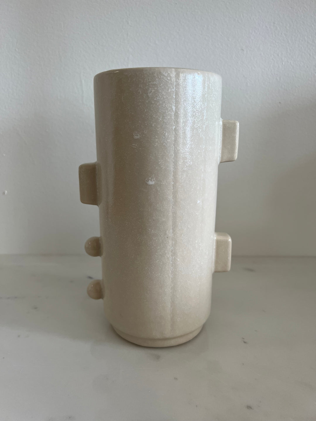 Vintage Cream Ceramic Vase