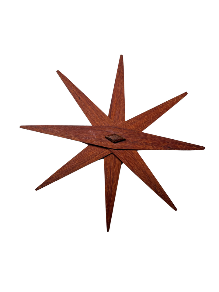 Wooden Foldable Star Ornament in Light or Dark