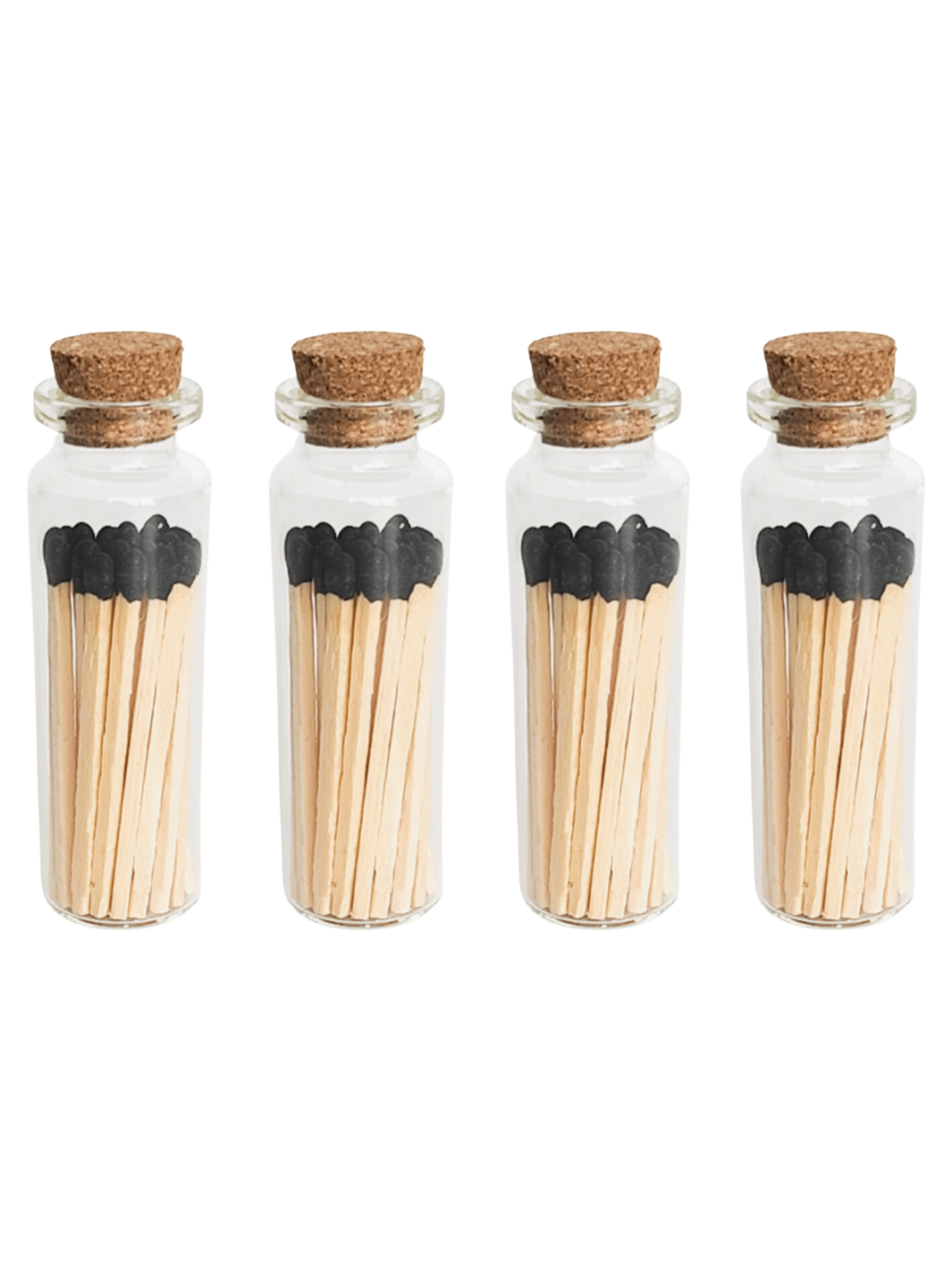 Black Tip Decorative Matches In Jar
