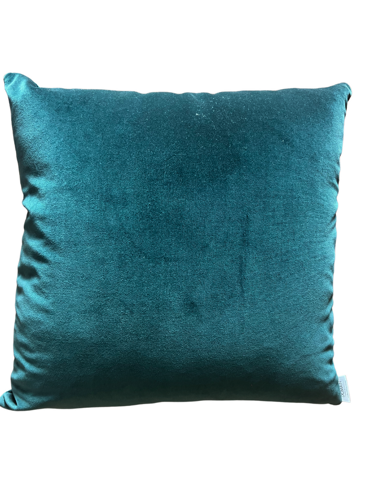 Dark Teal Velvet Accent Pillow