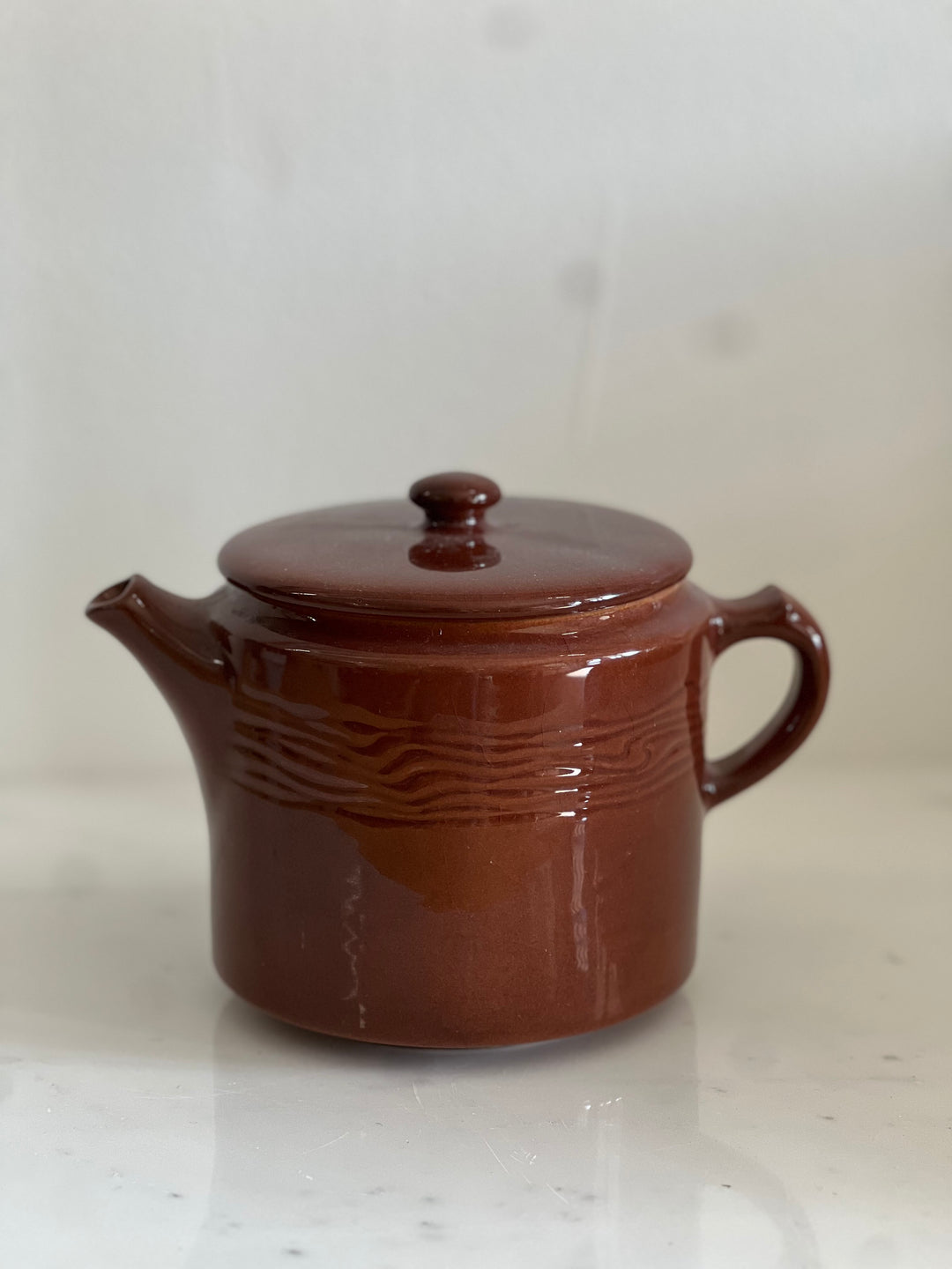 Vintage Brown Glaze Tea Pot- Cafe