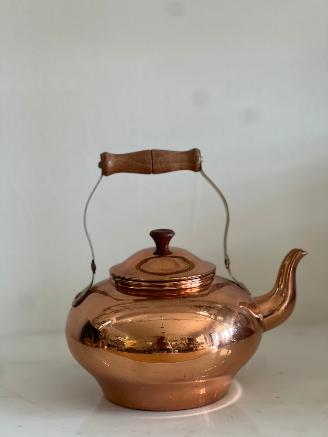 Vintage Copper Tea Kettle- Cafe
