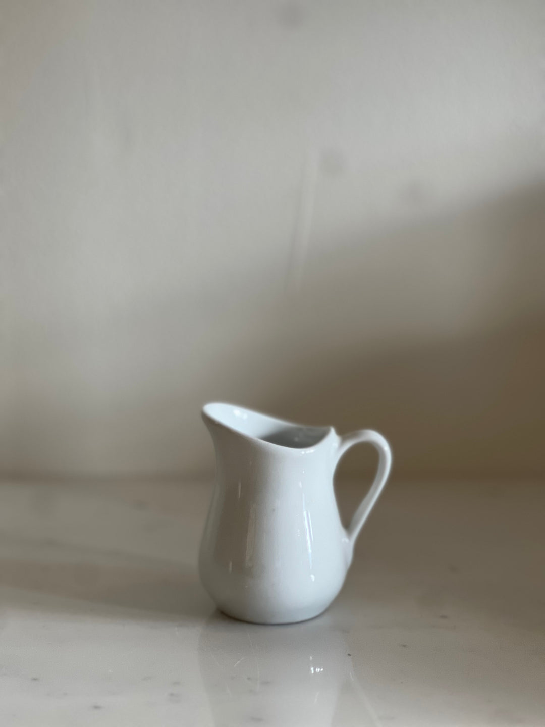 Vintage Ceramic White Creamer- Cafe