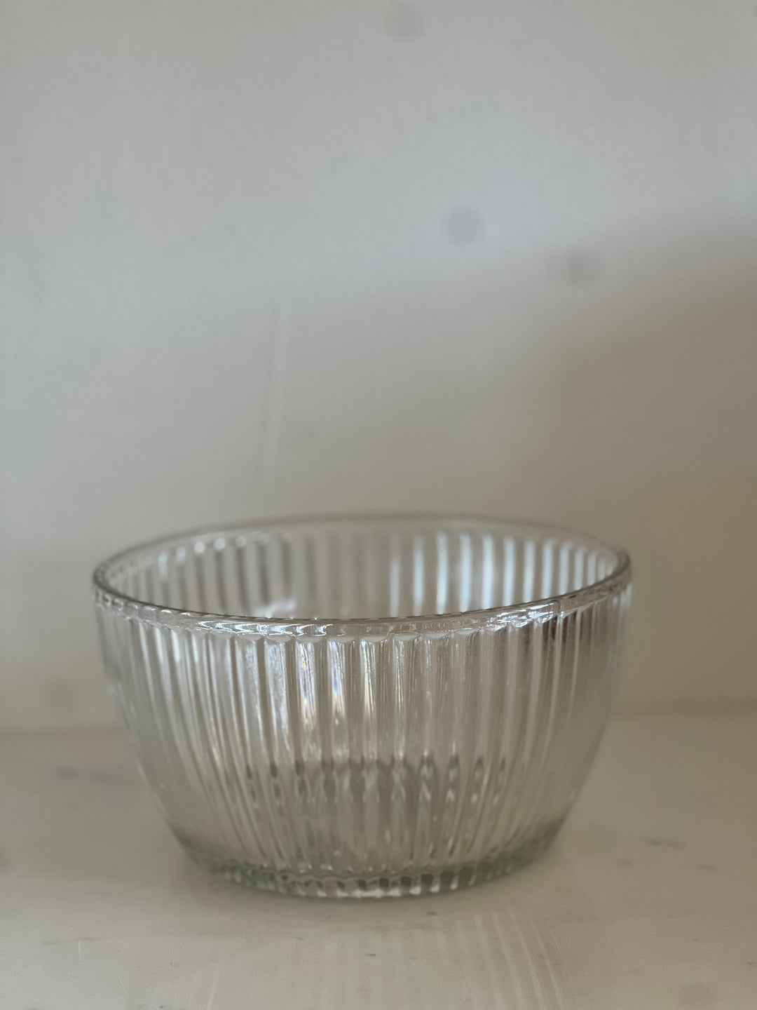 Clear Ribbed Bowl- Cafe