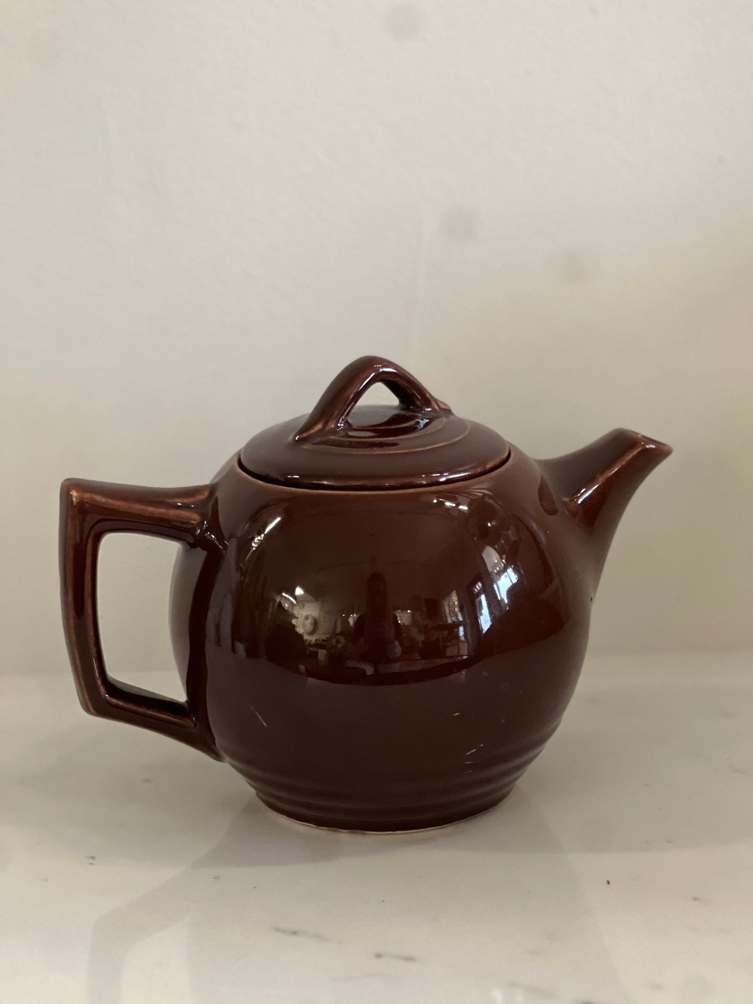 Vintage Chocolate Brown Teapot