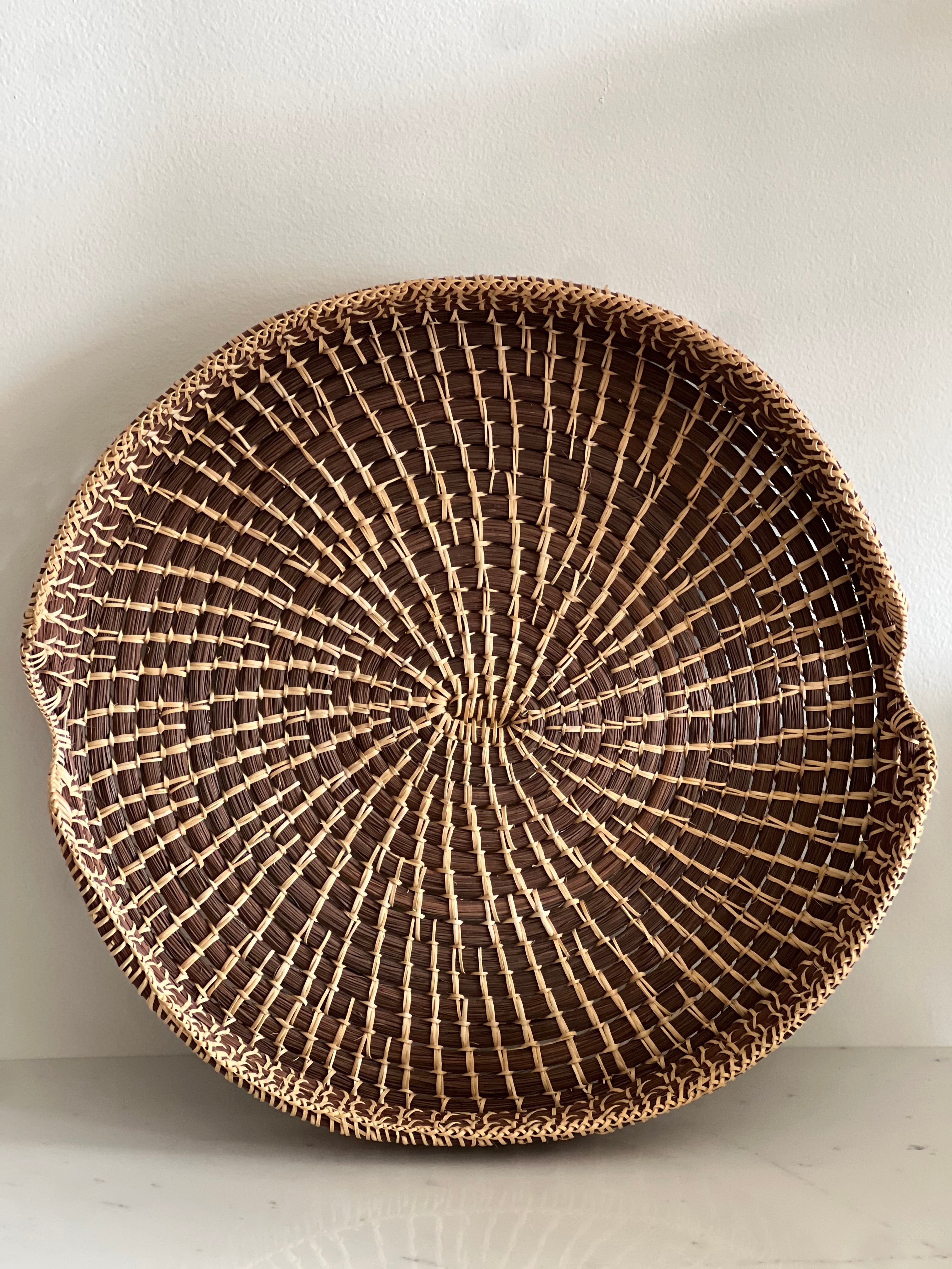 Vintage Woven Serving Tray