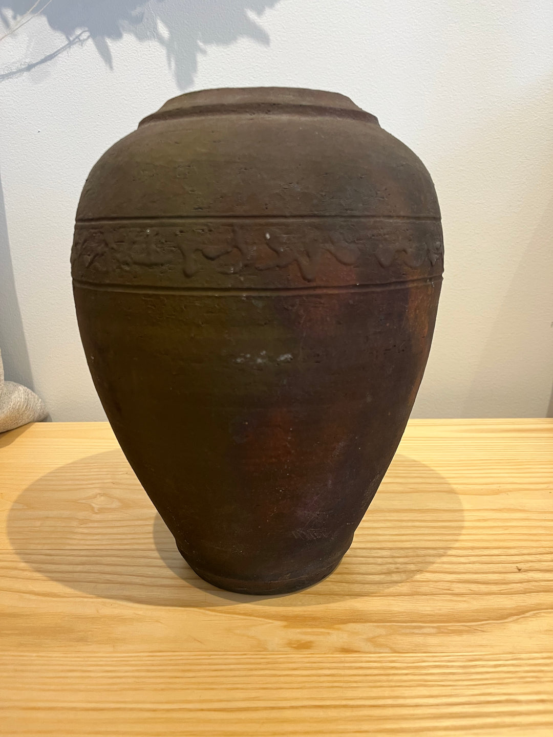12" Brown Raku Vase