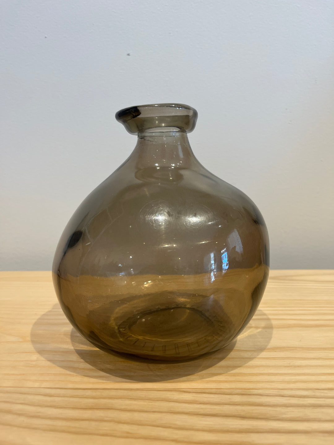 8" Smokey Glass Vase