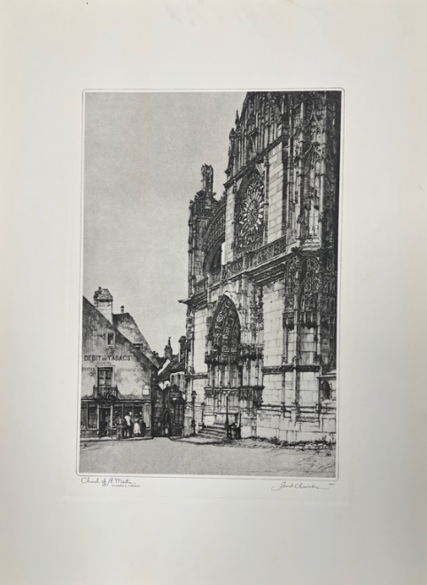 Vintage Reproduction Print of Church of St. Martin