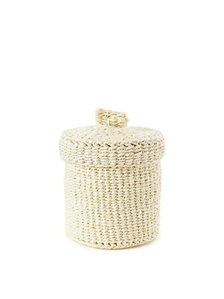 All Natural Sisal Lidded Container