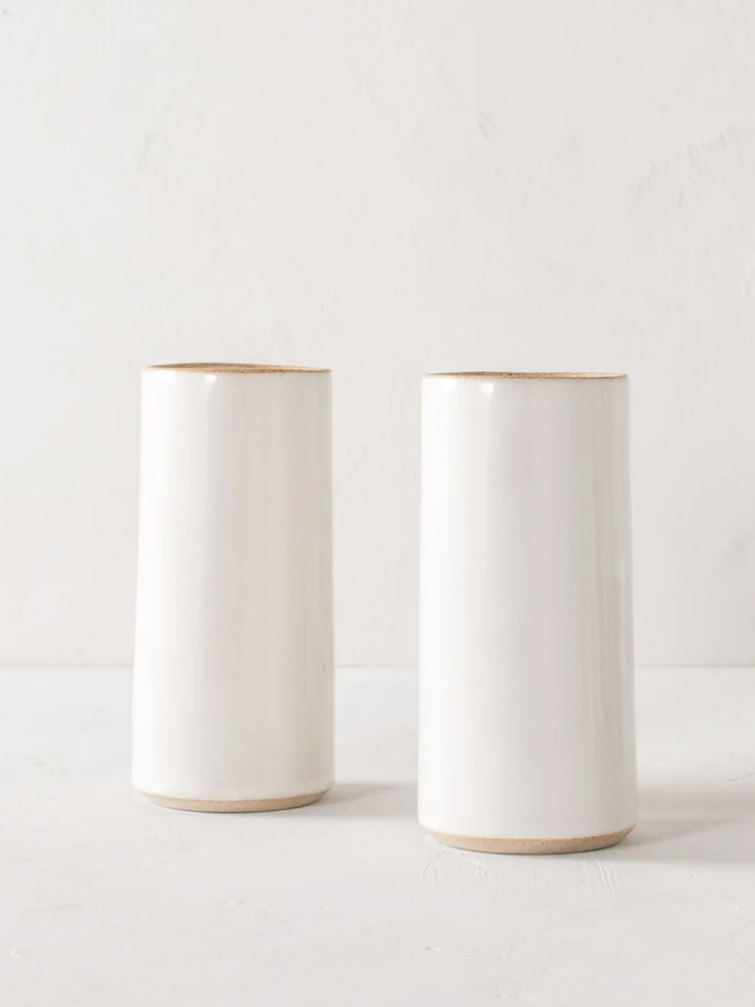 Cylindrical Stoneware Vase
