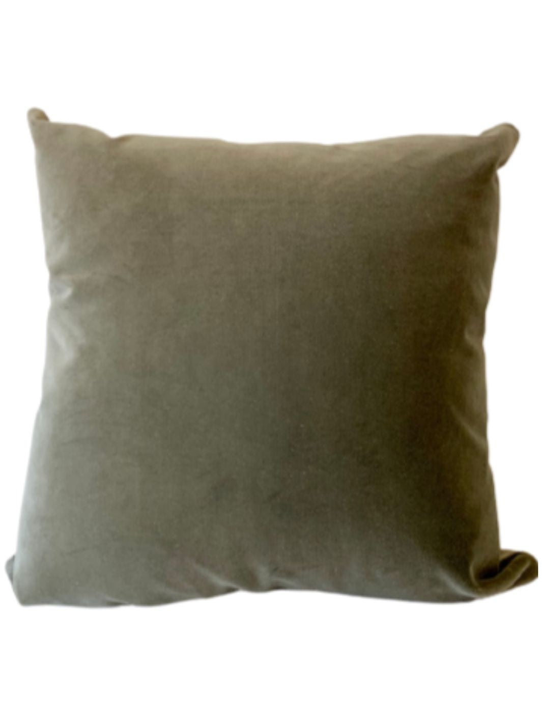 Ash Gray Velvet Throw Pillow