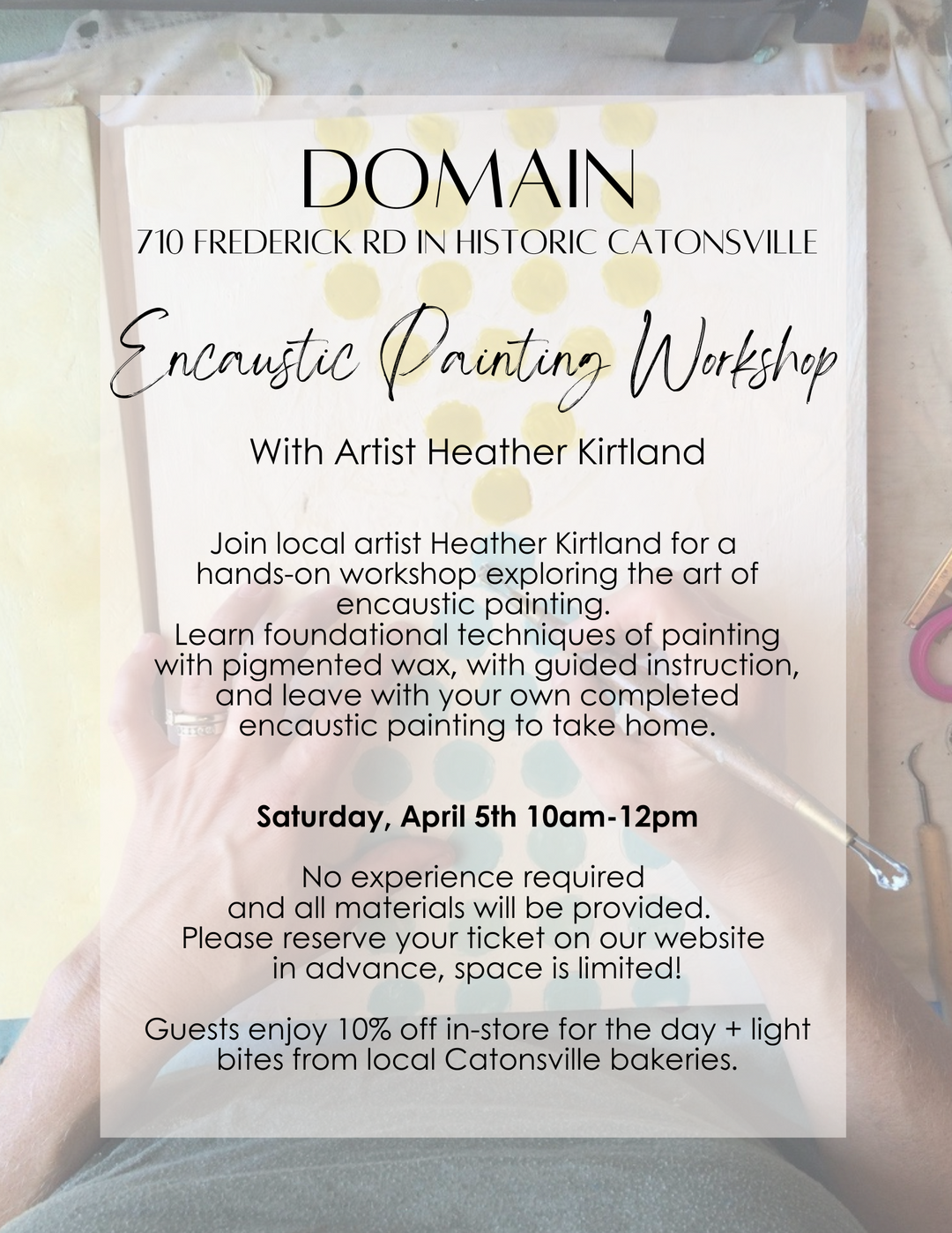 Encaustic Painting Workshop with Artist Heather Kirtland