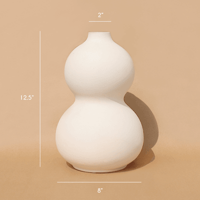 Big Olio Vase in Black or Ivory