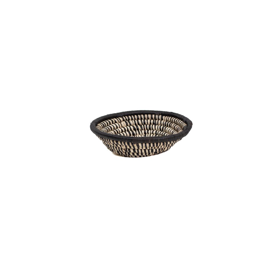 6" Small Black Heathered Round Basket