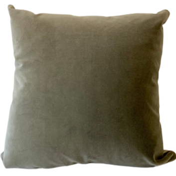 Ash Gray Velvet Throw Pillow
