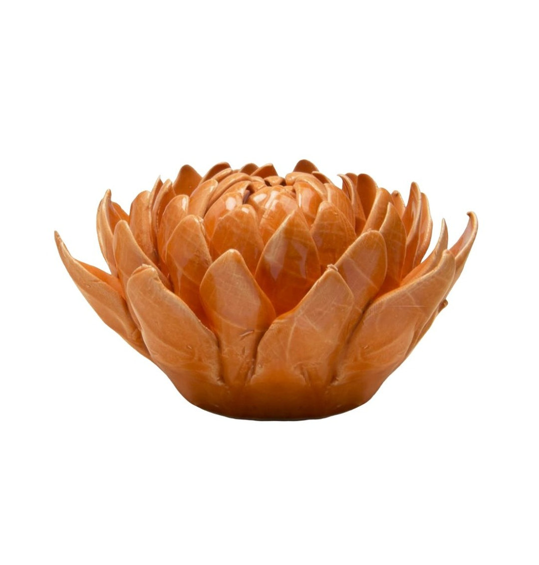 Orange Ceramic Dahlia