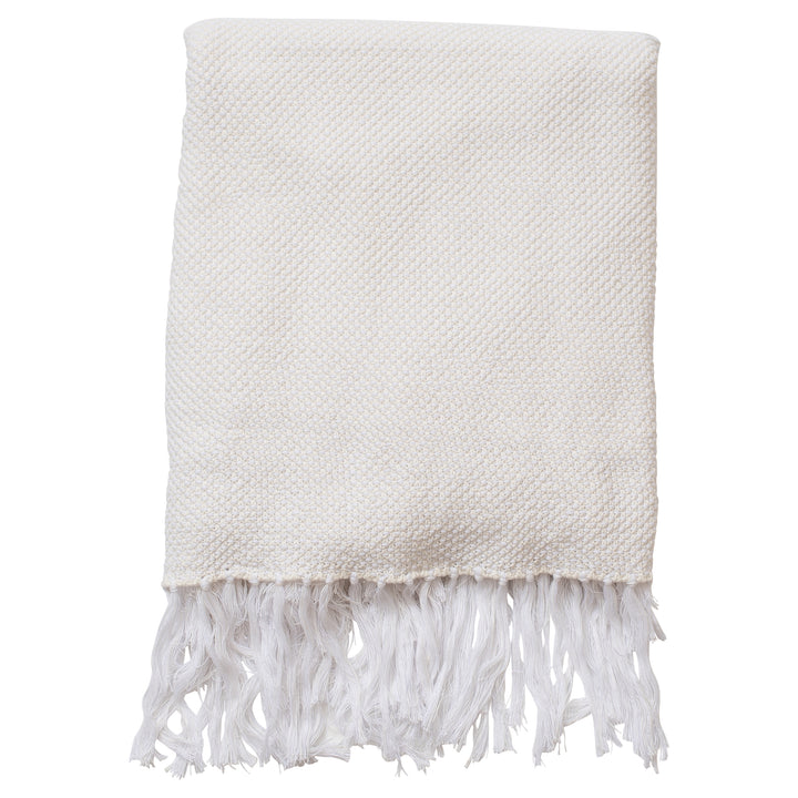 Essential Knit Throw Blanket, White