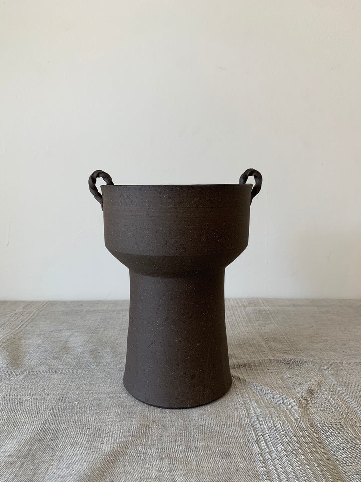Light + Dark Handled Kylix Vase