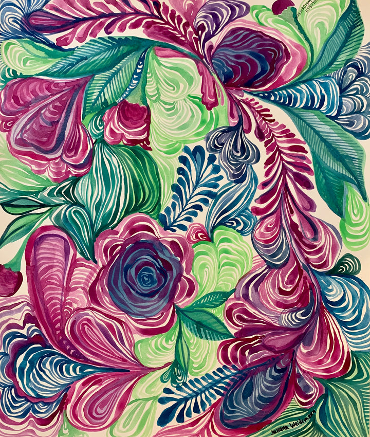Wild Flower Swirl by Juliana Weidemann
