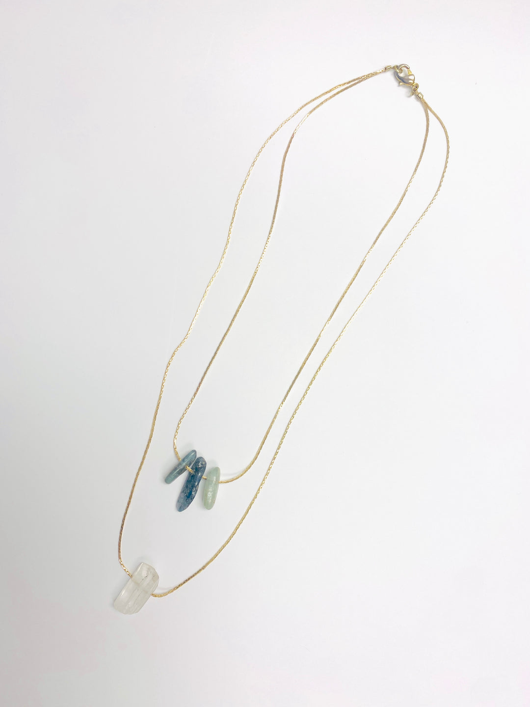 Kyanite + Quartz Layered Necklace