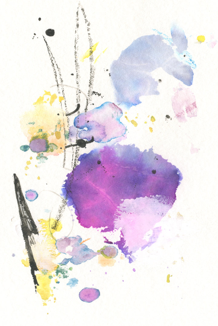 Purple + Gold Nebula by Kathryn Sowinski