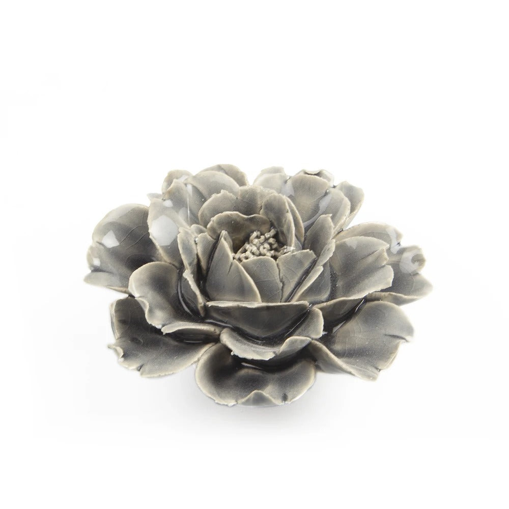 Rose Grey Ceramic Flower